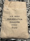  100 U s  Mint Sewn Bag Of 1980-p  Philadelphia  Sba Dollars  Susan B  Anthony