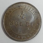 1866 Italy Papal States Pius Ix 4 Soldi Nice Brown Unc