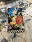 Mackenzie-childs Black Flower Market Guest 1 Napkin For Decoupage 