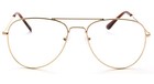 Classic Vintage Retro Clear Lens Gold Metal Frame Eyeglasses Glasses