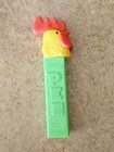 Vtg Yellow Rooster Pez Dispenser No Feet Green Stem Austria Pat  3 942 683 Rare 