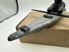 Vintage Inuit Eskimo Hand Carved 12    Canoe Black Soapstone Piece Rare Signed