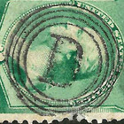 Sc  213 Ld-21 Letter  d  Fancy Cancel 2 Cent Washington Banknote 1883 Us 7d77