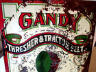 1900-gandy Thresher   Tractor Belt-embossed Tin Farm Store Factory Sign-14 