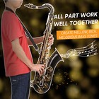 Tenor Saxophone Bb Sax Brass Black Lacquer School Band Saxophone Full Set A4o2