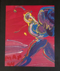 Peter Max   Beautiful   Pop Art  Signed Print    New White Frame