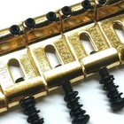Genuine Fender Gold 2-3 16  Logo Saddles For Fender Stratocaster strat   