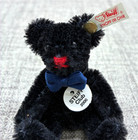 Vintage 2000 Steiff Club Miniature Jointed Mohair Teddy Bear 3 5  Black Bow Tie