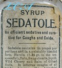 Antique Heroin Cough Syrup Bottle Sharp   Dohme - Sedatole - Sedative And Cure