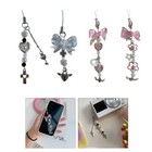 Female Cute Beaded Phone Shell Pendant Accessories Package Decoration Keychain