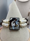 Goregous Rare Lee Sands Horses Tigers Eye   Pearl Inlaid Jewelry Set New In Box