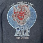 Vtg 1980s Alf Crewneck Sweatshirt 70s Tv Promo  Black Distressed Made In The Usa