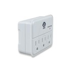 Oskos 3 Outlet Triple Extender  Wall Surge Protector  1000 Joules  3 Prong Gr   