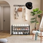 Expandable Shoe Rack Small Shoe Storage Narrow Shoe Racks Metal Show Rack Sli   