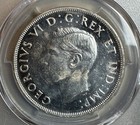 1947  Maple Leaf Canada Silver Dollar Pcgs Ms 61