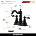 Derengge Two Handle Bathroom Faucetmatte Black Polished Brass Trim Bathroom
