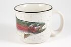 Angler   s Expressions Geoff Hager Ceramic Coffee Mug Rainbow Trout Fishing Mint 