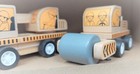 Wooden Toy Set Caterpillar Crane Roller New 3 Piece