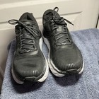 Hoka One One Bondi 7 Women   s Sz 10 5 Black white Lace Up Running Sneakers Shoes