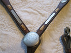 Circle Y Silver And Rawhide Western Breast Collar Y 4285 1 Horse Size