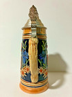 Vintage Dgbm German Beer Stein 9 5    Pewter Lidded 