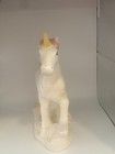 Vintage  Porcelain Unicorn Figurine Rainbow Mane tail Iridescent Glaze 9 