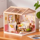 Rolife Holiday Tea Time Diy Miniature House 3d Model Led Decor Dollhouse Kit