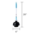 2 Pack Great Value Deluxe Toilet Plunger 16 In Ergonomic Handle Heavy Duty Black