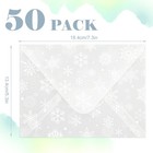 50pcs Snowflake Translucent Paper Envelopes Winter Christmas Invitation Envelope