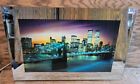 New York City Skyline Twin Tower s Lighted Mirrored Picture Print Lights  Sounds