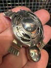 Vntg Navajo Turtle Pendant Brooch Pin Native American Sterling Silver Marked S V