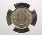 1872 Three Cent Nickel  obsolete  3cn Ngc Ms63  006 Unc Bu Uncirculated Ecc c