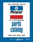 1970 - 1971 Chrysler Car Body   Chassis Parts Book