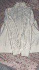 Women   s L White Cotton Cable-knit Mock Neck Pullover Sweater Long Sleeve