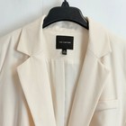 The Limited Womens Cream Single Button Blazer Jacket Off White Plus Size 1x
