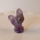 Amethyst Crystal Rooster Carving Purple Stone Animal 12g   E32