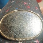 Men s Western Oval Silver Floral Engraved Belt Buckle Fits 1 5 In Belt