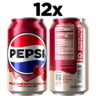 Pepsi Cola Wild Cherry   Cream Soda  12 Pack Of 12 Fl Oz Cans