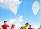 12 Pc Kids Miniature White Parachute Throwing Toys