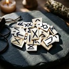 Hand-carved Bone Rune Set  Elder Futhark Runes