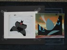 Original Batman The Animated Series Production Cel With Batplane Background