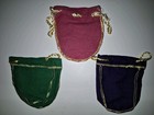 Lot Of 3 Crown Royal 50ml Mini Bags 1 Green 1 Purple   1 Custom Pink