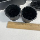 Two   s Company Black Ikebana Flower Frog Lot Needle Holders 4 Pc Round Rectangle