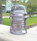 Nice Purple Cd 121 W g m co Toll Style Glass Insulator  v 