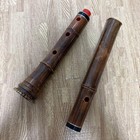 Chikuho Kinko Shakuhachi 5 Hole Bamboo Flute With Patterned Storage Bag