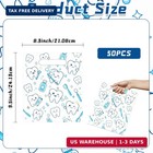50pcs Tooth Merchandise Bags With Handles Plastic Dental Bags For Patients