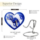 Royal Blue Marble Mini Urns For Human Ashes Urn Adult Male Heart Urn Cremation