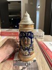Austria Lidded Stein Ceramic Pewter Lid Breweriana Shields Coat Of Arms