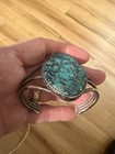 Vintage Native American Turquoise Bracelet Sterling Silver Navajo Old Pawn
