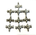 Vintage Findings 10pcs Silver Tone 3 Strand Connectors Jewelry Supply